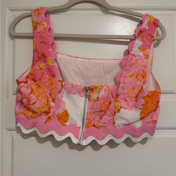 Red Dress Boutique Floral Pink and Orange Skirt Set - Picture 6 of 10